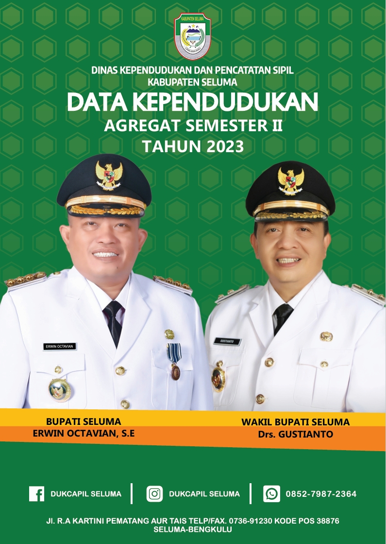 BUKU DATA AGREGRAT KEPENDUDUKAN SEMESTER II KABUPATEN SELUMA 2023